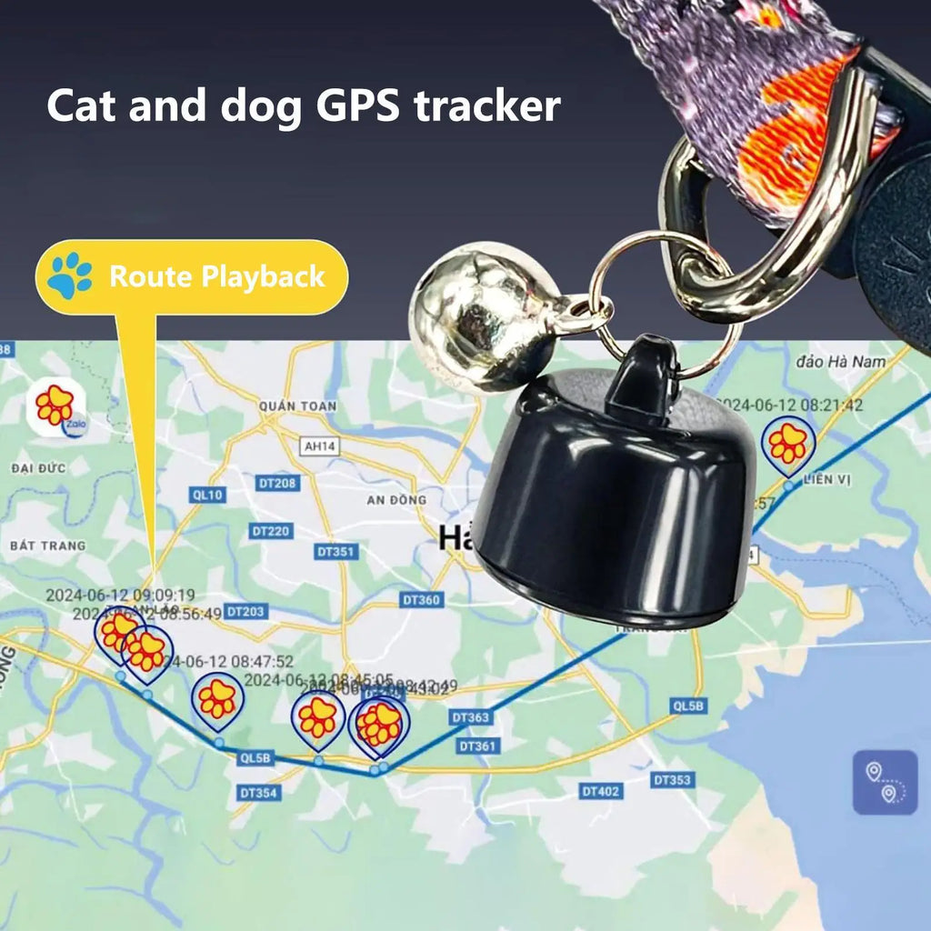 Mini GPS Tracker for Pets Birds Pigeon, Waterproof Real-Time Location Tracking, Anti-Loss Device with Geo-Fencing for Dogs Cats