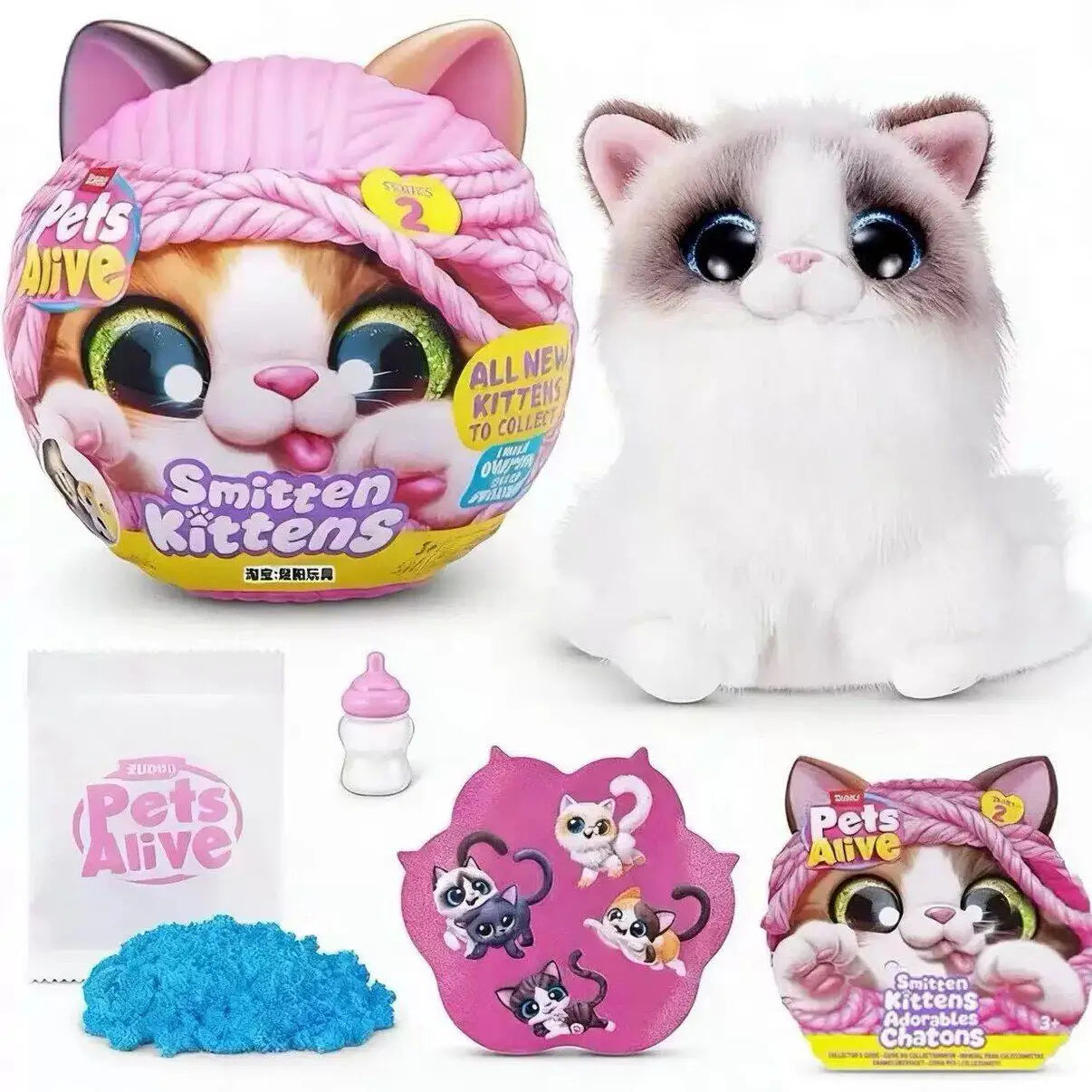 Zuru Pets Alive Smitten Kittens Blind Box G1 G2 Cat Doll Trendy Toys Table Decoration Collectible Toys Birthday Gift for Kids