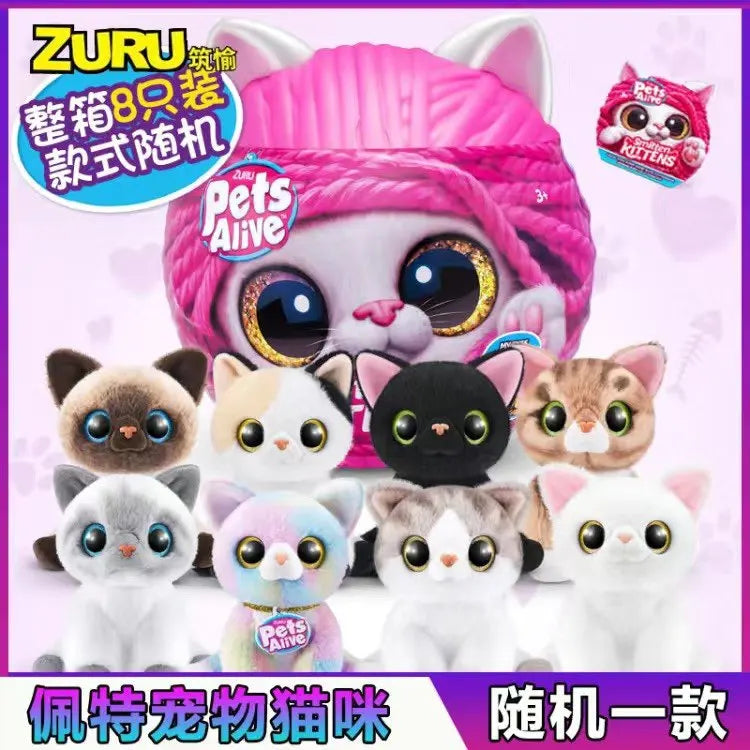 Zuru Pets Alive Smitten Kittens Blind Box G1 G2 Cat Doll Trendy Toys Table Decoration Collectible Toys Birthday Gift for Kids