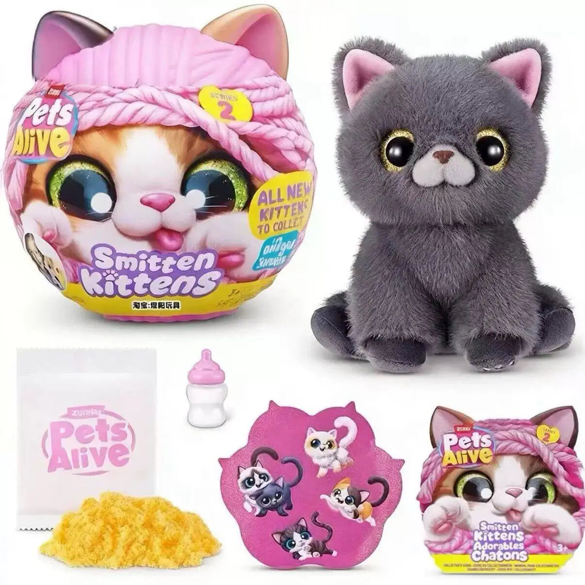 Zuru Pets Alive Smitten Kittens Blind Box G1 G2 Cat Doll Trendy Toys Table Decoration Collectible Toys Birthday Gift for Kids