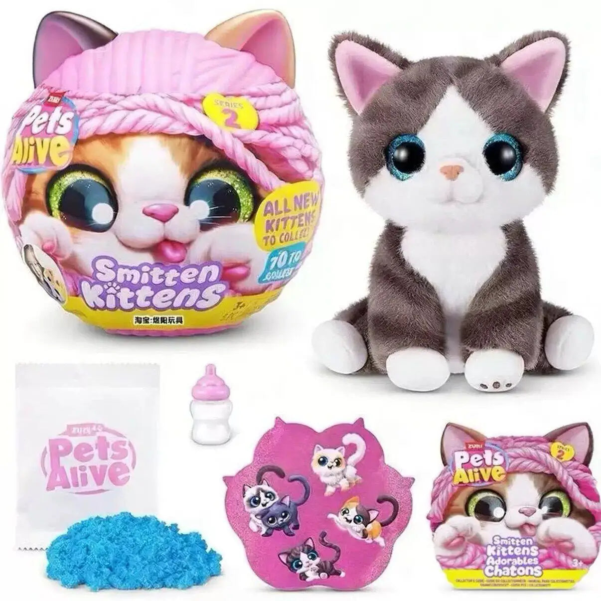 Zuru Pets Alive Smitten Kittens Blind Box G1 G2 Cat Doll Trendy Toys Table Decoration Collectible Toys Birthday Gift for Kids