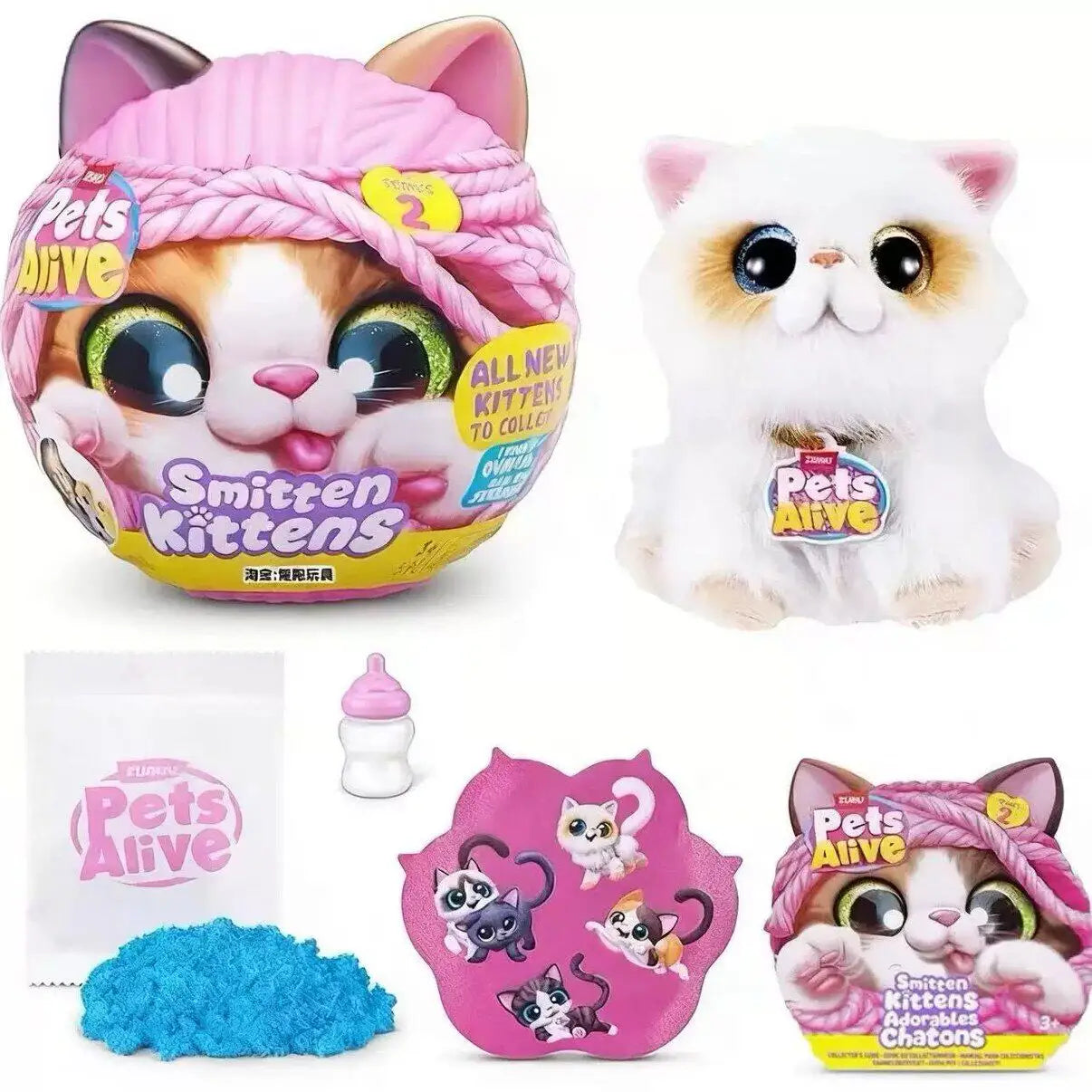 Zuru Pets Alive Smitten Kittens Blind Box G1 G2 Cat Doll Trendy Toys Table Decoration Collectible Toys Birthday Gift for Kids